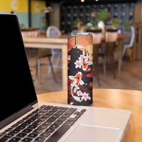 Hawaiian and Japanese Skinny Tumbler Koi Fish With Kanaka Polynesian Tattoo - Wonder Print Shop