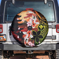 Hawaiian and Japanese Spare Tire Cover Koi Fish With Kanaka Polynesian Tattoo - Wonder Print Shop