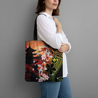 Hawaiian and Japanese Tote Bag Koi Fish With Kanaka Polynesian Tattoo - Wonder Print Shop