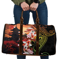 Hawaiian and Japanese Travel Bag Koi Fish With Kanaka Polynesian Tattoo - Wonder Print Shop