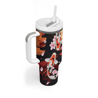 Hawaiian and Japanese Tumbler With Handle Koi Fish With Kanaka Polynesian Tattoo - Wonder Print Shop