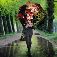 Hawaiian and Japanese Umbrella Koi Fish With Kanaka Polynesian Tattoo - Wonder Print Shop