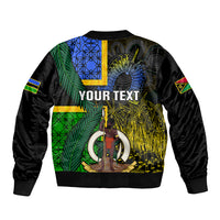 Personalised South Sea Islanders Bomber Jacket Kanakas With Vanuatu Coat Of Arms - Wonder Print Shop
