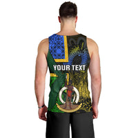 Personalised South Sea Islanders Men Tank Top Kanakas With Vanuatu Coat Of Arms - Wonder Print Shop