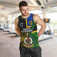 Personalised South Sea Islanders Men Tank Top Kanakas With Vanuatu Coat Of Arms - Wonder Print Shop