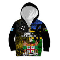 Personalised South Sea Islanders Kid Hoodie Kanakas With Fiji Coat Of Arms - Wonder Print Shop
