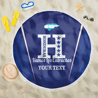 Honduras Football Custom Beach Blanket Los Catrachos Map Sporty Style - Wonder Print Shop