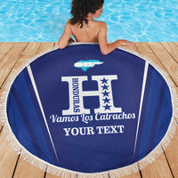 Honduras Football Custom Beach Blanket Los Catrachos Map Sporty Style - Wonder Print Shop