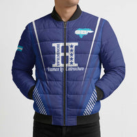 Honduras Football Custom Bomber Puffer Jacket Los Catrachos Map Sporty Style - Wonder Print Shop