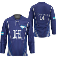 Honduras Football Custom Hockey Jersey Los Catrachos Map Sporty Style - Wonder Print Shop