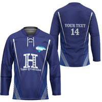 Honduras Football Custom Hockey Jersey Los Catrachos Map Sporty Style - Wonder Print Shop