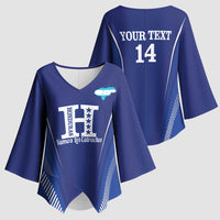 Honduras Football Custom Kimono Sleeve Blouse Los Catrachos Map Sporty Style - Wonder Print Shop