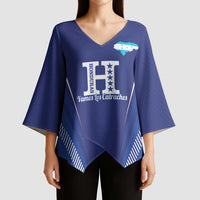 Honduras Football Custom Kimono Sleeve Blouse Los Catrachos Map Sporty Style - Wonder Print Shop