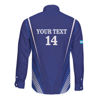 Honduras Football Custom Long Sleeve Button Shirt Los Catrachos Map Sporty Style - Wonder Print Shop