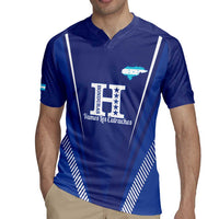 Honduras Football Custom Rugby Jersey Los Catrachos Map Sporty Style - Wonder Print Shop