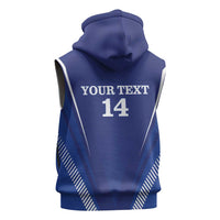 Honduras Football Custom Sleeveless Zip Hoodie Los Catrachos Map Sporty Style - Wonder Print Shop
