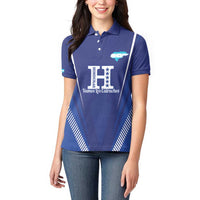 Honduras Football Custom Women Polo Shirt Los Catrachos Map Sporty Style - Wonder Print Shop
