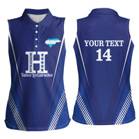 Honduras Football Custom Women Sleeveless Polo Shirt Los Catrachos Map Sporty Style - Wonder Print Shop