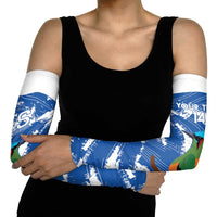 El Salvador Football Custom Arm Sleeves La Selecta Torogoz Grunge Style - Wonder Print Shop
