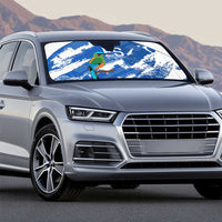 El Salvador Football Auto Sun Shade La Selecta Torogoz Grunge Style - Wonder Print Shop