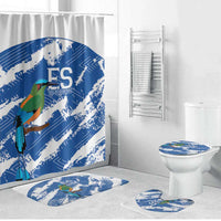 El Salvador Football Bathroom Set La Selecta Torogoz Grunge Style - Wonder Print Shop