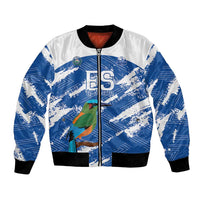 El Salvador Football Custom Bomber Jacket La Selecta Torogoz Grunge Style - Wonder Print Shop