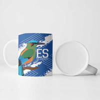 El Salvador Football Custom Ceramic Mug La Selecta Torogoz Grunge Style - Wonder Print Shop