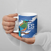 El Salvador Football Custom Ceramic Mug La Selecta Torogoz Grunge Style - Wonder Print Shop