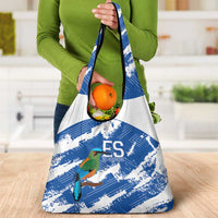 El Salvador Football Grocery Bag La Selecta Torogoz Grunge Style - Wonder Print Shop