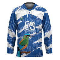 El Salvador Football Custom Hockey Jersey La Selecta Torogoz Grunge Style - Wonder Print Shop