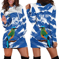 El Salvador Football Custom Hoodie Dress La Selecta Torogoz Grunge Style - Wonder Print Shop