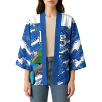 El Salvador Football Custom Kimono La Selecta Torogoz Grunge Style - Wonder Print Shop