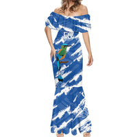 El Salvador Football Custom Mermaid Dress La Selecta Torogoz Grunge Style - Wonder Print Shop