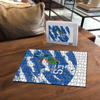 El Salvador Football Puzzle La Selecta Torogoz Grunge Style - Wonder Print Shop