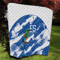 El Salvador Football Quilt La Selecta Torogoz Grunge Style - Wonder Print Shop