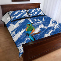 El Salvador Football Quilt Bed Set La Selecta Torogoz Grunge Style - Wonder Print Shop
