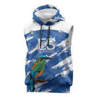 El Salvador Football Custom Sleeveless Hoodie La Selecta Torogoz Grunge Style - Wonder Print Shop