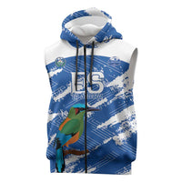 El Salvador Football Custom Sleeveless Zip Hoodie La Selecta Torogoz Grunge Style - Wonder Print Shop