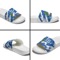 El Salvador Football Slide Sandals La Selecta Torogoz Grunge Style - Wonder Print Shop