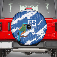 El Salvador Football Spare Tire Cover La Selecta Torogoz Grunge Style - Wonder Print Shop