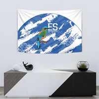 El Salvador Football Tapestry La Selecta Torogoz Grunge Style - Wonder Print Shop