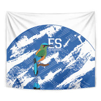 El Salvador Football Tapestry La Selecta Torogoz Grunge Style - Wonder Print Shop