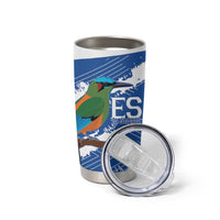 El Salvador Football Custom Tumbler Cup La Selecta Torogoz Grunge Style - Wonder Print Shop