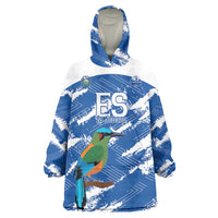 El Salvador Football Custom Wearable Blanket Hoodie La Selecta Torogoz Grunge Style - Wonder Print Shop