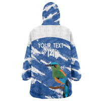 El Salvador Football Custom Wearable Blanket Hoodie La Selecta Torogoz Grunge Style - Wonder Print Shop