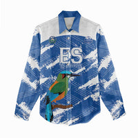 El Salvador Football Custom Women Casual Shirt La Selecta Torogoz Grunge Style - Wonder Print Shop