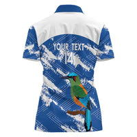 El Salvador Football Custom Women Polo Shirt La Selecta Torogoz Grunge Style - Wonder Print Shop