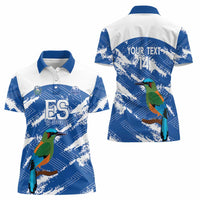 El Salvador Football Custom Women Polo Shirt La Selecta Torogoz Grunge Style - Wonder Print Shop