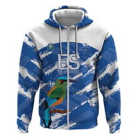 El Salvador Football Custom Zip Hoodie La Selecta Torogoz Grunge Style - Wonder Print Shop