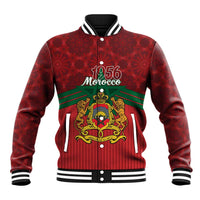 Personalized Morocco Independence Day Baseball Jacket 1956 Proud Islamic Pattern - Wonder Print Shop